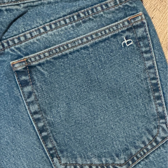 Rag & Bone Dre Low Rise Denim Shorts Size 25 Medium Wash Frayed Hem Designer - Picture 11 of 11